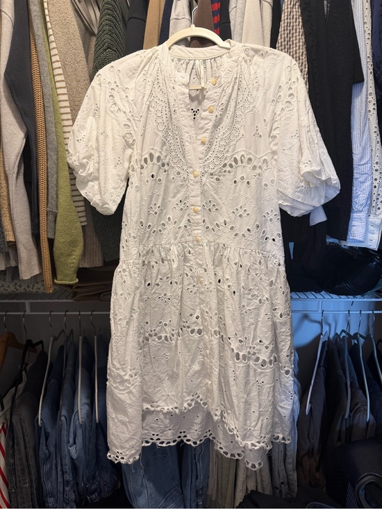 Anthropologie Dresses & Skirts - Anthropologie White Eyelet Mini Dress